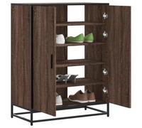BOWEKAM Meuble à chaussures Chêne marron 75x38x97,5 cm Bois d'ingénierie et métal