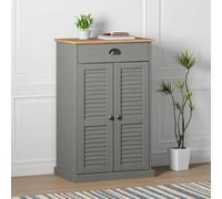 BOWEKAM Meuble à chaussures VIGO Gris 60 x 35 x 96 cm Bois massif Pin