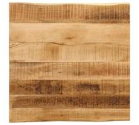 BOWEKAM Meubles, accessoires de table, dessus de table, bord vivant 80 x 80 x 2,5 cm, bois massif mangue