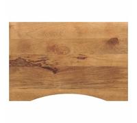 BOWEKAM Meubles, accessoires de table, dessus de table, dessus de bureau avec courbe 90 x 50 x 2,5 cm en bois massif mangue brut