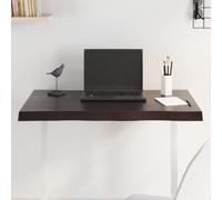 BOWEKAM Meubles, accessoires de table, dessus de table, plateau de table, marron foncé, 80 x 50 x (2-4) cm en bois massif traité avec bord vivant