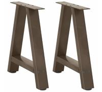 BOWEKAM Meubles, accessoires de table, pieds de table, pieds de table basse en forme de A, 2 pièces 38 x (42-43) cm en acier