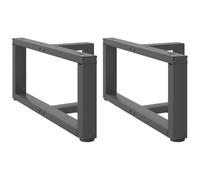 BOWEKAM Meubles, accessoires de table, pieds de table, pieds de table basse en forme de T, anthracite, 60 x 25 x (30-31) cm en acier
