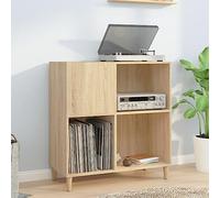 BOWEKAM Meubles, armoires et rangement, armoire à disques en chêne Sonoma 84,5 x 38 x 89 cm