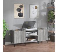 BOWEKAM Meubles, armoires et rangement, armoire à disques gris Sonoma 121 x 38 x 48 cm en bois d'ingénierie