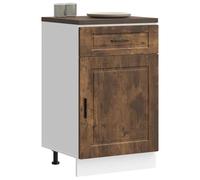 BOWEKAM Meubles, armoires et rangement, armoires de cuisine, armoire de base de cuisine, bois d'ingénierie de chêne fumé Porto