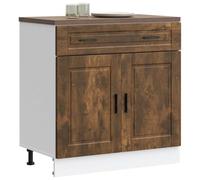 BOWEKAM Meubles, armoires et rangement, armoires de cuisine, armoire de base de cuisine, bois d'ingénierie de chêne fumé Porto