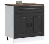 BOWEKAM Meubles, armoires et rangement, armoires de cuisine, armoire de base de cuisine, bois d'ingénierie noir Kalmar