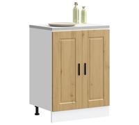 BOWEKAM Meubles, armoires et rangement, armoires de cuisine, armoire de base de cuisine, Porto Artisan Oak Engineered Wood