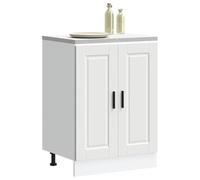 BOWEKAM Meubles, armoires et rangement, armoires de cuisine, armoire de base de cuisine, Porto blanc en bois d'ingénierie