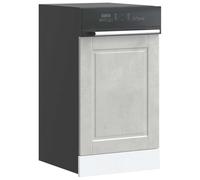 BOWEKAM Meubles, armoires et rangement, armoires de cuisine, panneau de lave-vaisselle Porto Béton gris 45 x 1,5 x 67 cm