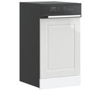 BOWEKAM Meubles, armoires et rangement, armoires de cuisine, panneau de lave-vaisselle Porto blanc brillant 45 x 1,5 x 67 cm en bois d'ingénierie