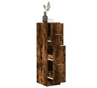 BOWEKAM Meubles, armoires et rangement, armoires de rangement et casiers, armoire d'apothicaire chêne fumé 30 x 41 x 118 cm