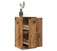 BOWEKAM Meubles, armoires et rangement, armoires de rangement et casiers, armoire d'apothicaire en bois ancien 40 x 41 x 77,5 cm