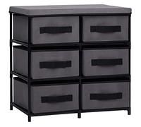 BOWEKAM Meubles, armoires et rangement, armoires de rangement et casiers, armoire de rangement avec 6 tiroirs 55 x 29 x 55 cm, gris acier