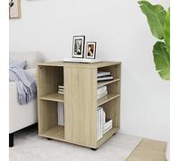 BOWEKAM Meubles, armoires et rangement, armoires de rangement et casiers, armoire roulante en chêne Sonoma 60 x 53 x 72 cm