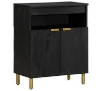 BOWEKAM Meubles, armoires et rangement, armoires de rangement et étagères, buffet noir, 60 x 33 x 75 cm, bois d'ingénierie