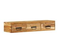 BOWEKAM Meubles, armoires et rangement, armoires de rangement et étagères, meuble TV mural 100 x 30 x 19 cm en bois d'acacia massif