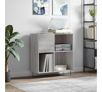 BOWEKAM Meubles, armoires et rangement, armoires de rangement et supports de médias, armoire à disques gris Sonoma 84,5 x 38 x 89 cm en bois d'ingénierie