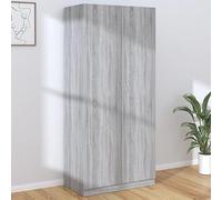 BOWEKAM Meubles, armoires et rangement, armoires et armoires, armoire gris Sonoma 90 x 50 x 200 cm en bois d'ingénierie