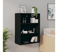BOWEKAM Meubles, armoires et rangement, buffets et buffets, armoire murale suspendue noire, 69,5 x 32,5 x 90 cm