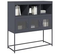 BOWEKAM Meubles, armoires et rangement, buffets et buffets, buffet anthracite 100,5 x 39 x 107 cm, acier laminé à froid