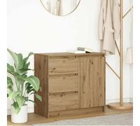 BOWEKAM Meubles, armoires et rangement, buffets et buffets, buffet avec tiroir, chêne artisanal, 71 x 35 x 65 cm, bois d'ingénierie