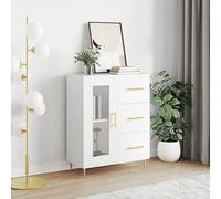 BOWEKAM Meubles, armoires et rangement, buffets et buffets, buffet blanc, 69,5 x 34 x 90 cm, bois d'ingénierie