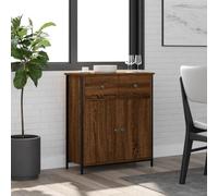 BOWEKAM Meubles, armoires et rangement, buffets et buffets, buffet en chêne marron, 70 x 30 x 80 cm, bois d'ingénierie