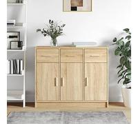 BOWEKAM Meubles, armoires et rangement, buffets et buffets, buffet en chêne sonoma, 91 x 28 x 75 cm, bois d'ingénierie