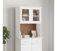 BOWEKAM Meubles, armoires et rangement, buffets et buffets, commode Alta, blanc, 77 x 30 x 92 cm, pin massif