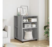 BOWEKAM Meubles, armoires et rangement, classeurs, table d'appoint avec roulettes, gris Sonoma, 55 x 60 x 78 cm, bois d'ingénierie