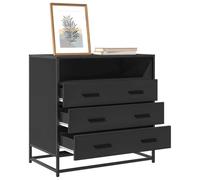 BOWEKAM Meubles, armoires et rangement, commode, armoire à tiroirs, noir, 70 x 41 x 70 cm, bois d'ingénierie
