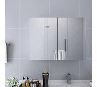 BOWEKAM Meubles, armoires et rangement, unités de lavabo, unités de salle de bain, armoire miroir de salle de bain, blanc 80 x 15 x 60 cm, MDF