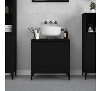 BOWEKAM Meubles, armoires et rangement, unités de lavabo, unités de salle de bain, meuble d'évier noir, 58 x 33 x 60 cm, bois d'ingénierie