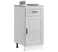 BOWEKAM Meubles, armoires et stockage, armoires de cuisine, armoire de base de cuisine, bois d'ingénierie gris béton Porto