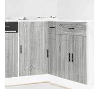 BOWEKAM Meubles, armoires et stockage, armoires de cuisine, armoire de base de cuisine, Porto Grey Sonoma Engineered Wood