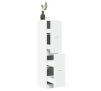 BOWEKAM Meubles, armoires et stockage, armoires de rangement et casiers, armoire d'apothicaire blanche 30 x 41 x 144,5 cm en bois d'ingénierie