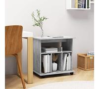BOWEKAM Meubles, armoires et stockage, armoires de rangement et casiers, armoire roulante béton gris 60x45x60 cm Bois d'ingénierie