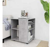 BOWEKAM Meubles, armoires et stockage, armoires de rangement et casiers, armoire roulante béton gris 60x53x72 cm Bois d'ingénierie
