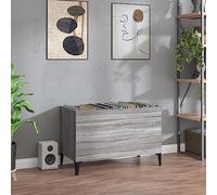 BOWEKAM Meubles, armoires et stockage, armoires de rangement multimédia et racks, armoire à disques gris Sonoma 74,5 x 38 x 48 cm en bois d'ingénierie