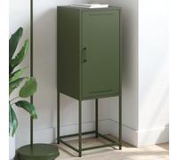 BOWEKAM Meubles, armoires et stockage, buffets et buffets, haut-board vert olive 36 x 39 x 107 cm acier