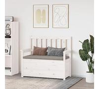 BOWEKAM Meubles, bancs, bancs, banc blanc 112,5 x 51,5 x 96,5 cm en pin massif