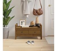 BOWEKAM Meubles, bancs, bancs de rangement et d'entrée, banc d'entrée marron miel 80 x 40 x 43 cm en bois massif de pin