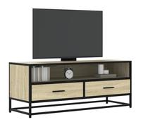 BOWEKAM Meubles, centres de divertissement et meubles TV, meuble TV en chêne sonoma 100 x 34,5 x 40 cm, bois d'ingénierie et métal
