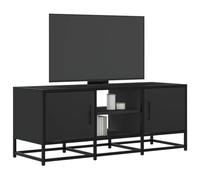 BOWEKAM Meubles, centres de divertissement et meubles TV, meuble TV, noir 100 x 35 x 41 cm, bois d'ingénierie et métal