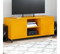 BOWEKAM Meubles, centres de divertissement et supports TV, meuble TV, jaune moutarde 100,5 x 39 x 43,5 cm en acier