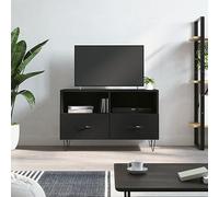BOWEKAM Meubles, centres de divertissement et supports TV, meuble TV noir, 80 x 36 x 50 cm, bois d'ingénierie
