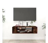 BOWEKAM Meubles, centres de divertissement et supports TV, meuble TV suspendu en chêne fumé 100 x 30 x 26,5 cm en bois d'ingénierie