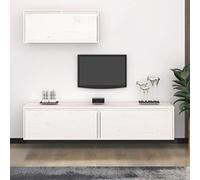 BOWEKAM Meubles, centres de divertissement et supports TV, meubles TV 3 pièces en pin massif blanc